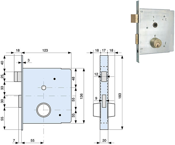 SERRATURE MG INFILARE FASCE ART.343550            