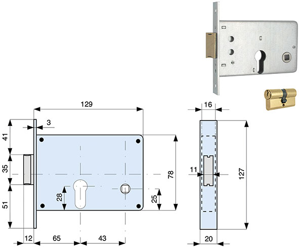 SERRATURE MG INFILARE FASCE ART.312650            