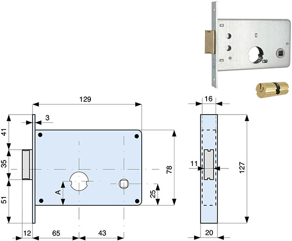 SERRATURE MG INFILARE FASCE ART.313650            