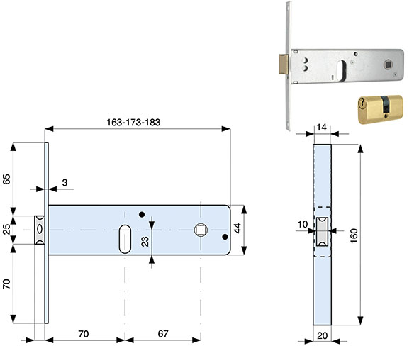 SERRATURE MG INFILARE FASCE ART.802702            