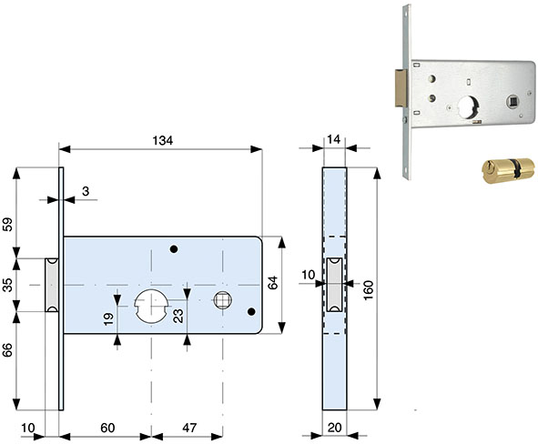 SERRATURE MG INFILARE FASCE ART.805602            