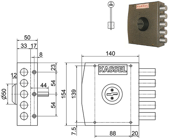 SERRATURE KASSEL APPLICARE DOPPIA MAPPA 1101-1102 