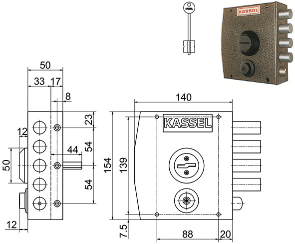 SERRATURE KASSEL APPLICARE DOPPIA MAPPA 1151-1152 