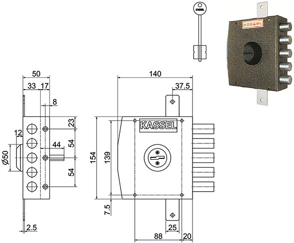 SERRATURE KASSEL APPLICARE DOPPIA MAPPA 1301-1302 