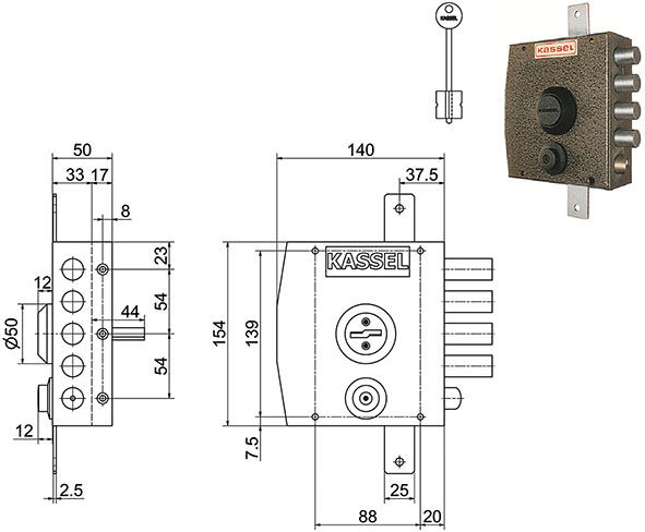 SERRATURE KASSEL APPLICARE DOPPIA MAPPA 1351-1352 