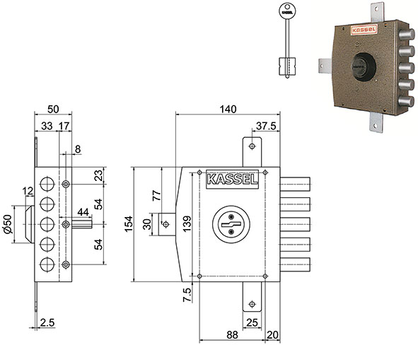 SERRATURE KASSEL APPLICARE DOPPIA MAPPA 1501-1502 