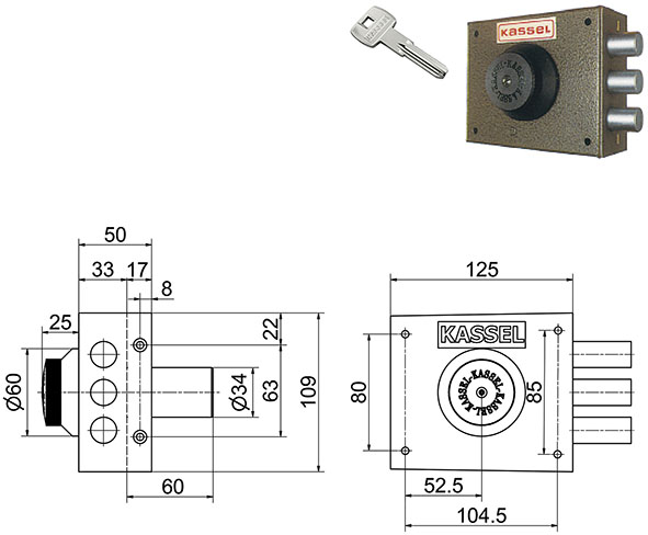 SERRATURE KASSEL APPLICARE CIL. TONDO 2001-2002   
