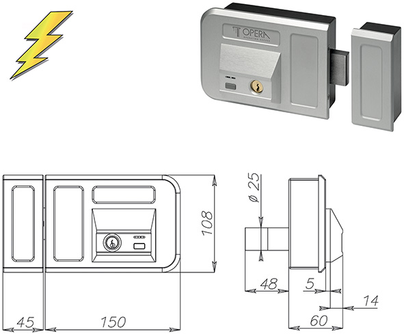 ELETTROSERRATURE OPERA INTERNO CHIAVE             