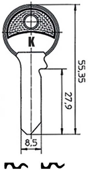 CHIAVI NAZIONALI VIRO K 039                       