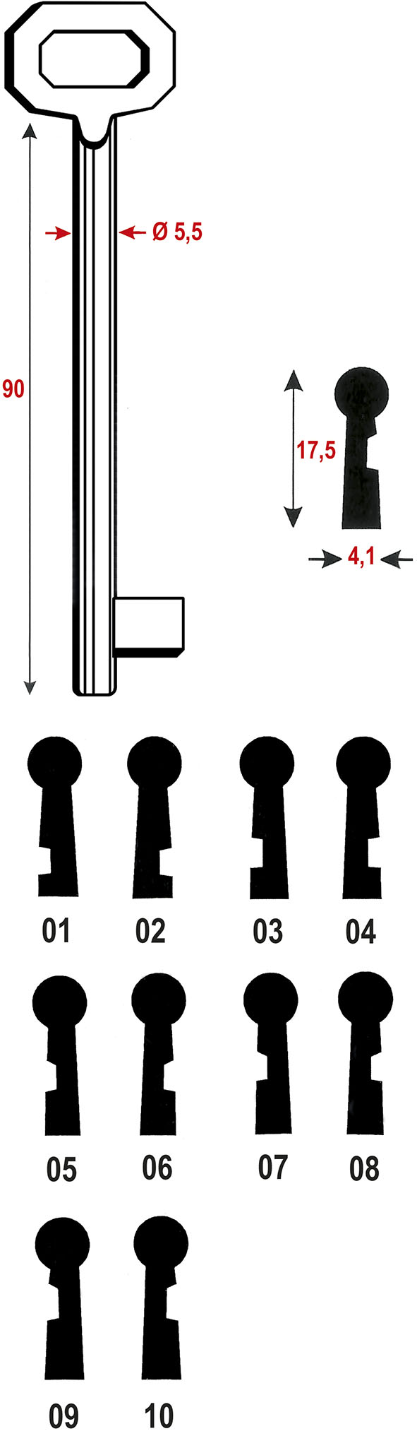 CHIAVI BONAITI PATENT PORTONCINO                  