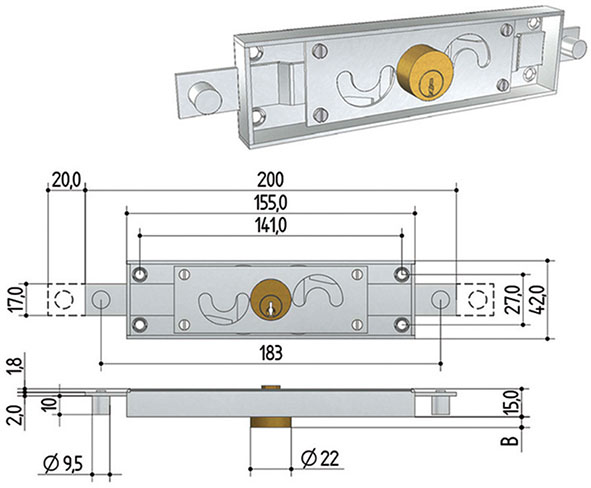 SERRATURE PREFER PER SERRANDINE ART.6001          
