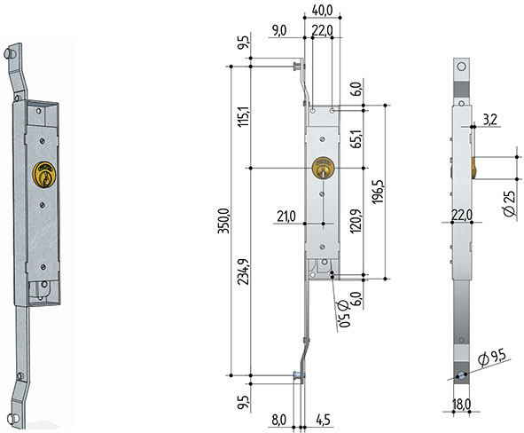 SERRATURE PREFER DARDO SX ART.6318                