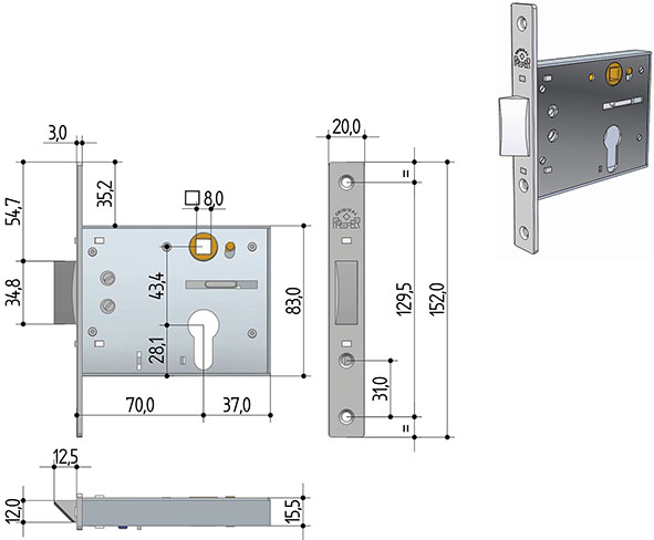 SERRATURE PREFER ART.5511                         