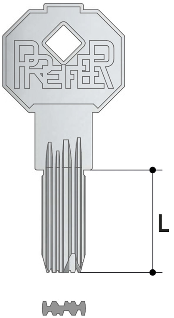 CHIAVI PUNZONATE PREFER 7300.2A00                 