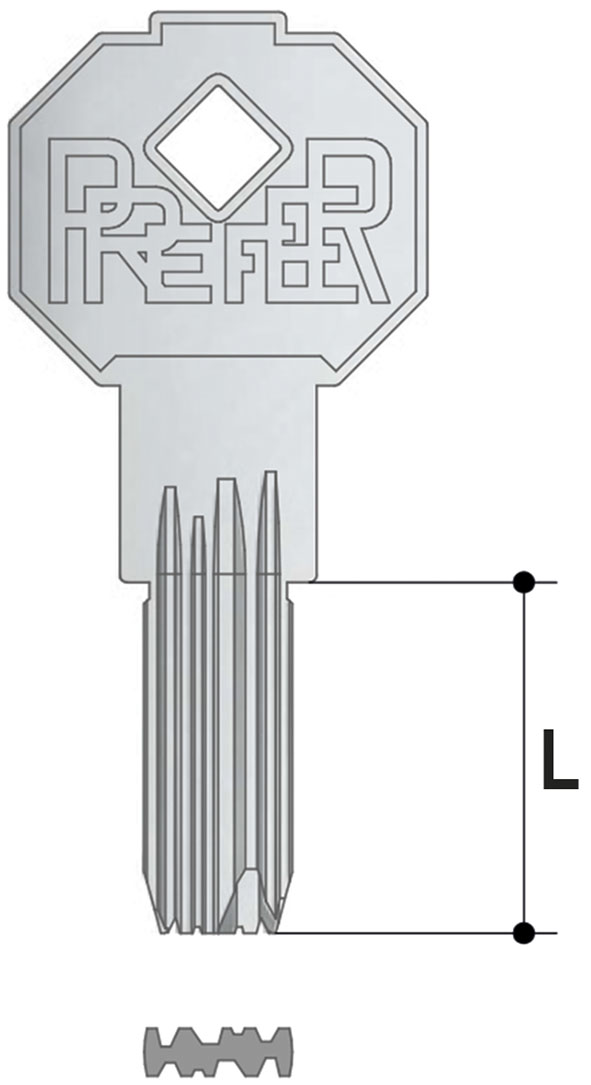 CHIAVI PUNZONATE PREFER 7300.2B00                 