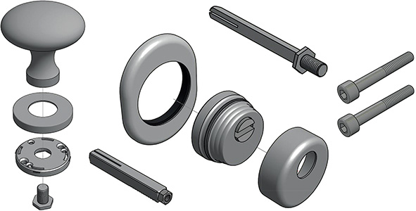 KIT GUARNITURA AZZI ESTERNO PORTA CON PROTEZIONE  