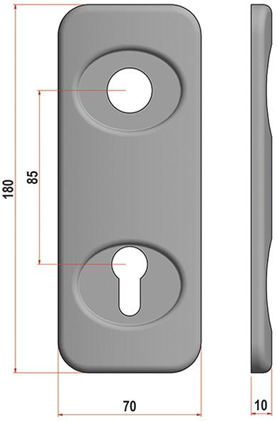 PLACCHE AZZI DIERRE PER MANIGLIA + CIL.SAGOMATO   