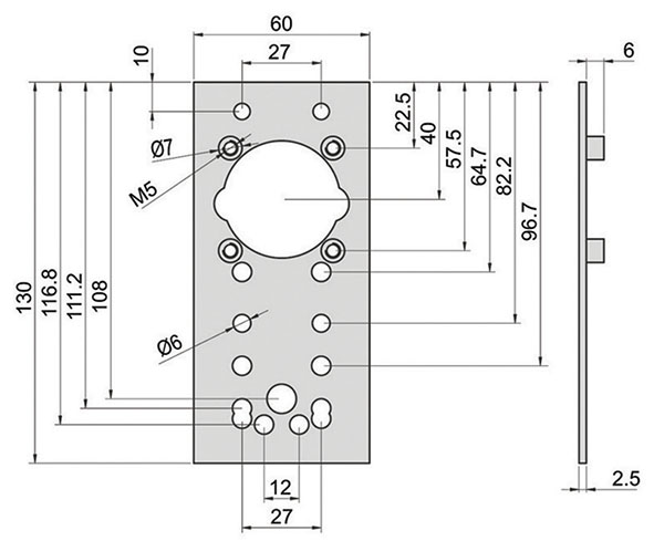 PIASTRA DISEC A2748 PER PROTEZIONE MG220 / MG410  