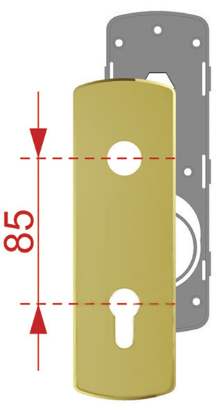 PLACCHE DISEC KI1903P MANIGL. + CIL.SAG.          