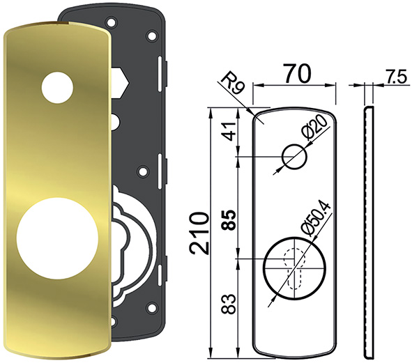 PLACCHE DISEC KI3465P X TESIO MANIGL. + PROT.CIL. 