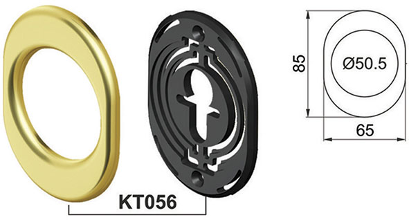 BOCCHETTE DISEC KT056 F.PROTEZIONE CILINDRO       
