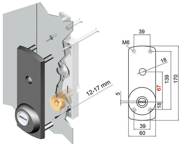 PROTEZIONE DISEC DN42PST PER BASCULANTE           