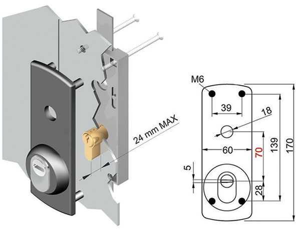PROTEZIONE DISEC DN130PD1 PER BASCULANTE          