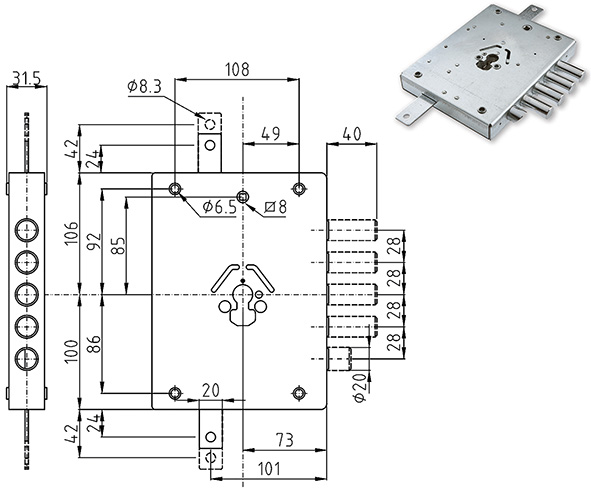 SERRATURE DIERRE NE427D - NE427S                  
