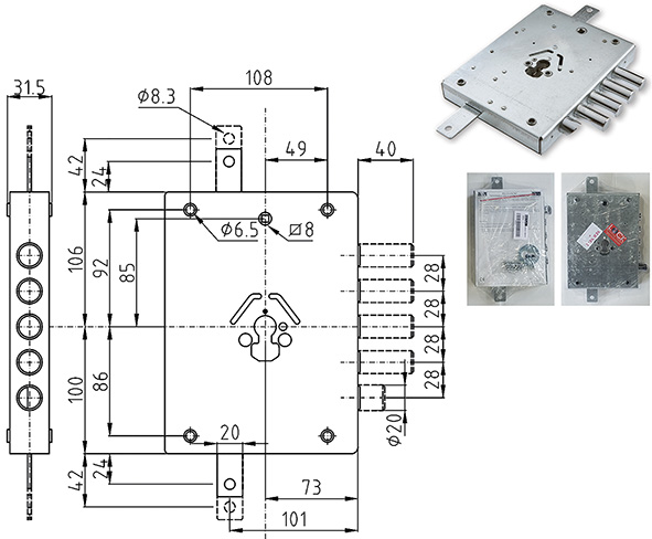 SERRATURE DIERRE IMBNE427 * IN BUSTA *            