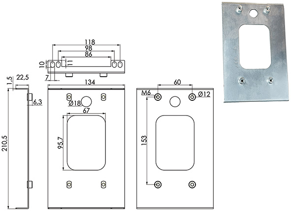 PIASTRE MOIA DMPI001 PER SERRATURE RMGA664/373RFB 