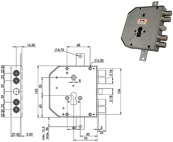 SERRATURE MOIA RTE654/220                         