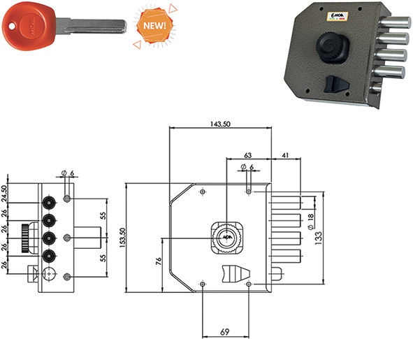 SERRATURE MOIA JA422                              