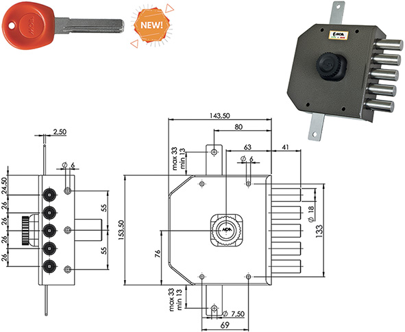 SERRATURE MOIA JA423                              