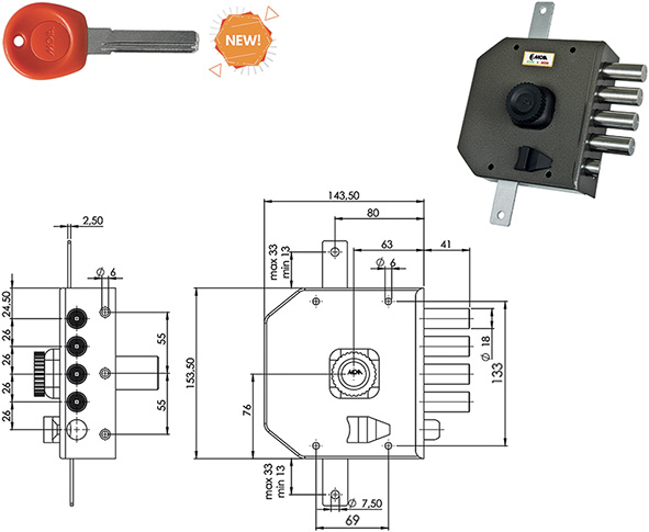 SERRATURE MOIA JA424                              