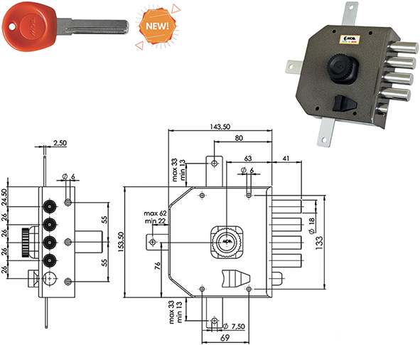 SERRATURE MOIA JA426                              