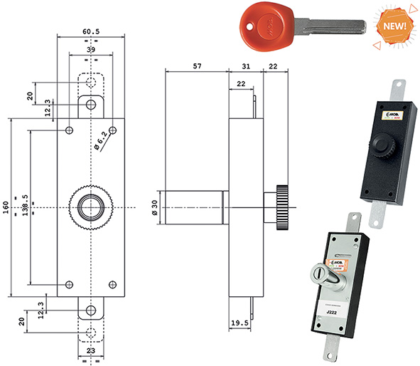 SERRATURE MOIA STRETTA J222                       