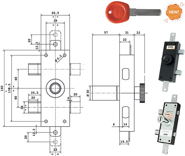 SERRATURE MOIA STRETTA J223                       