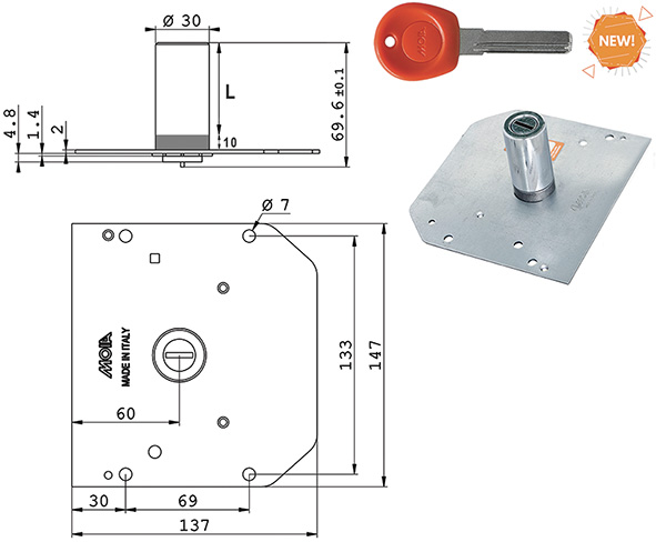CILINDRI MOIA CH.PUNZONATA X SERRATURE JA         