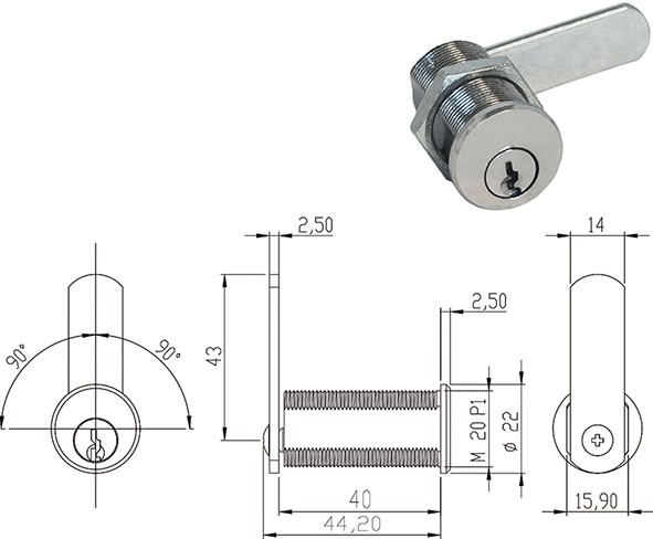 SERRATURE PER MOBILI OMR 63255                    