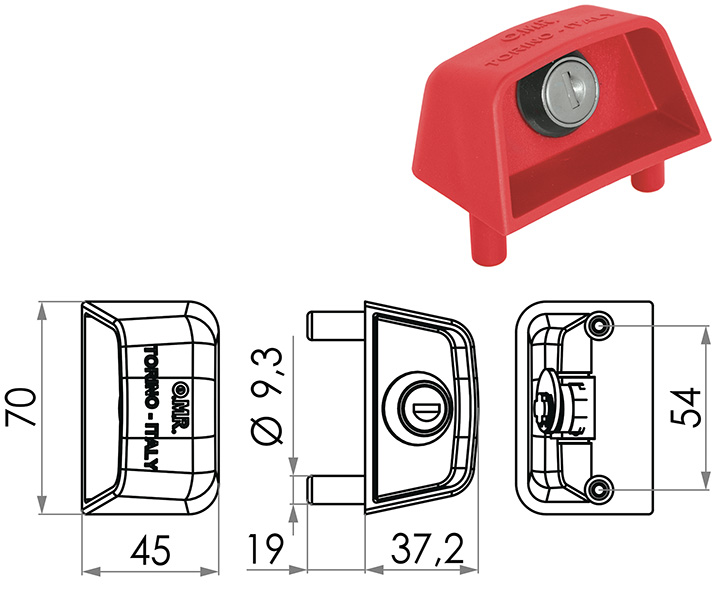 SERRATURE BIDONI IMMONDIZIA CUPOLA BIG CHIAVE     