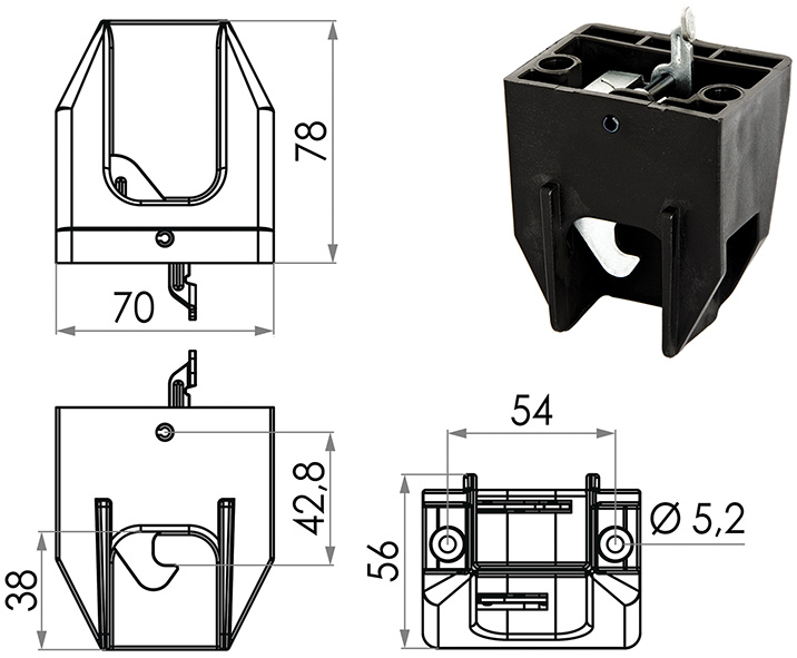 SERRATURE BIDONI IMMONDIZIA GANCIO BIG            