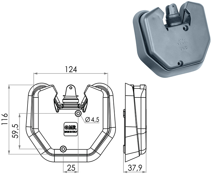 SERRATURE BIDONI IMMONDIZIA CORPO INFERIORE       