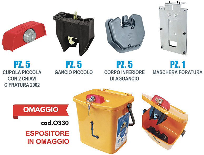 SERRATURE BIDONI IMMONDIZIA OMR * START KIT       