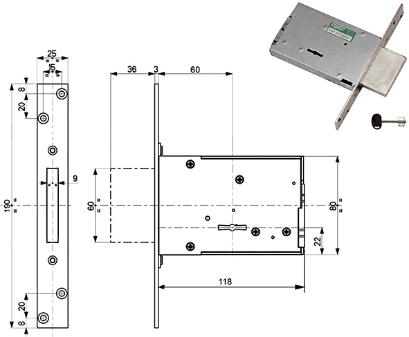 SERRATURE MOTTURA INFILARE 40704 KA               