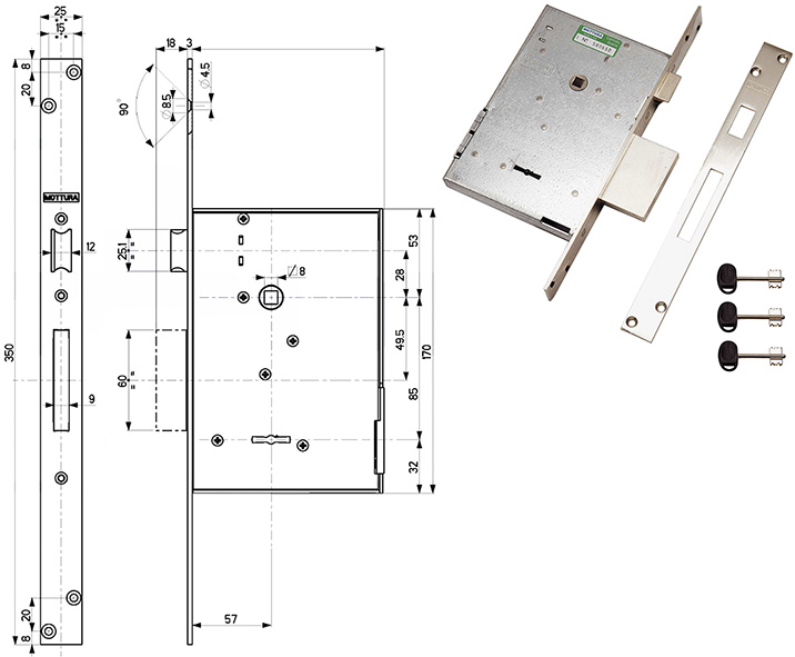 SERRATURE MOTTURA INFILARE 40731                  