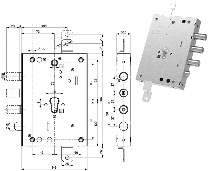 SERRATURE MOTTURA PORTE BLINDATE 82571W7F7Q       