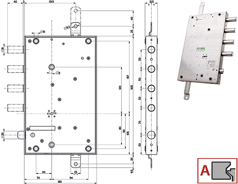 SERRATURE MOTTURA SERRABLINDA 64561               