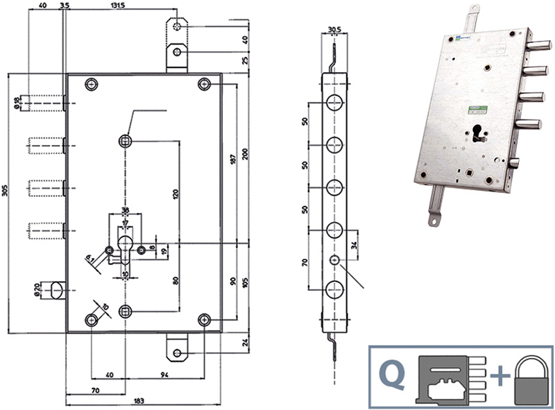 SERRATURE MOTTURA SERRABLINDA 85461               