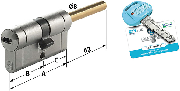 CILINDRI MOTTURA C28+ PLUS PREDISPOSTI POMOLO     