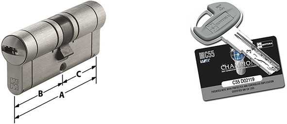 CILINDRI MOTTURA C55 CHIAVE-CHIAVE                